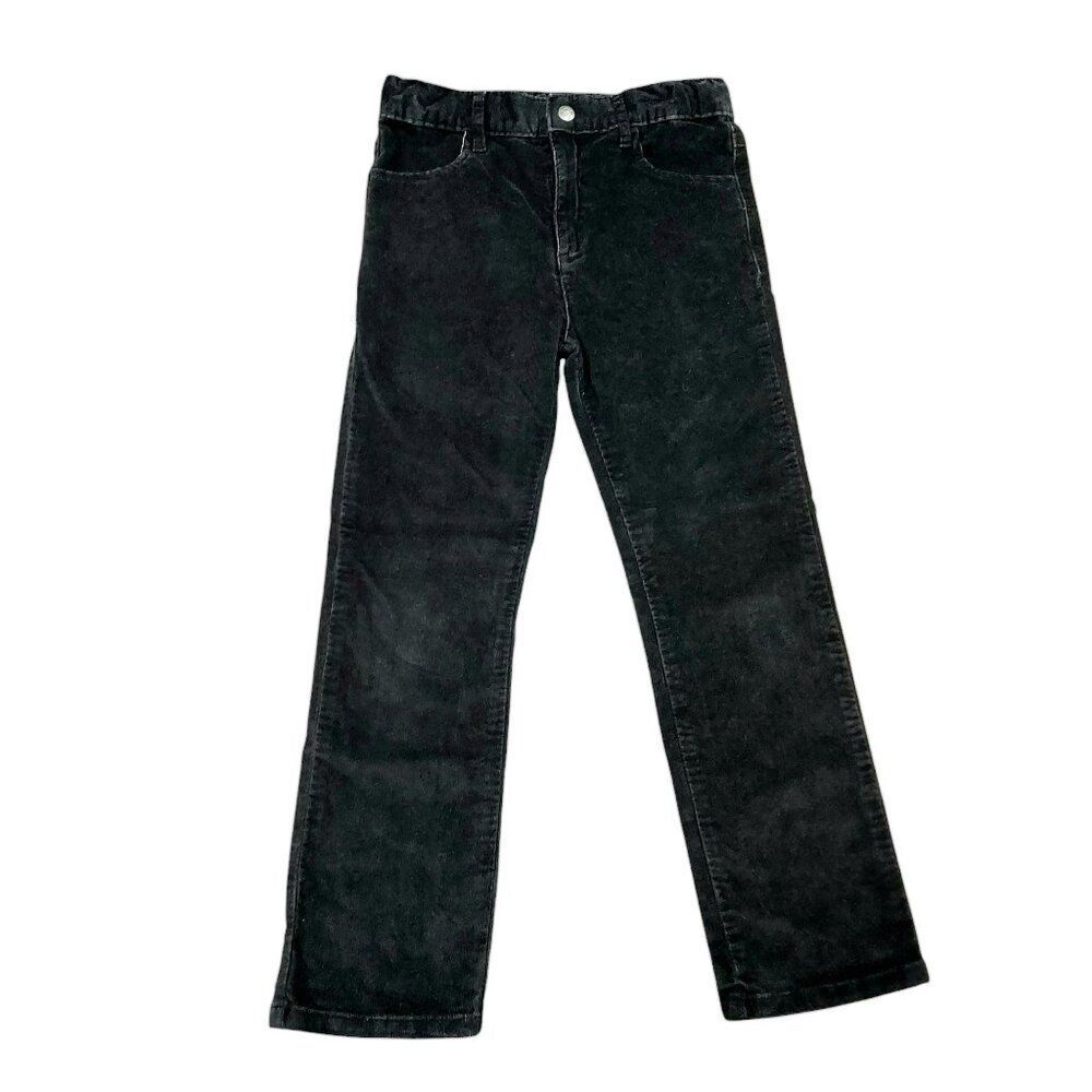 Appaman Boys Corduroy Pants Size 8 Black Straight Leg Stretch Comfort Slacks